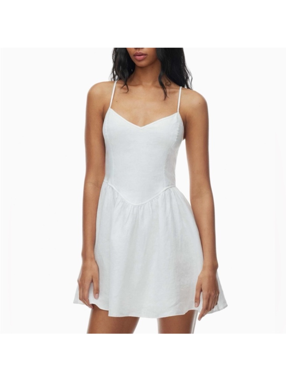Aritzia Wilfred Influence 100%
Linen Mini Dress white 6